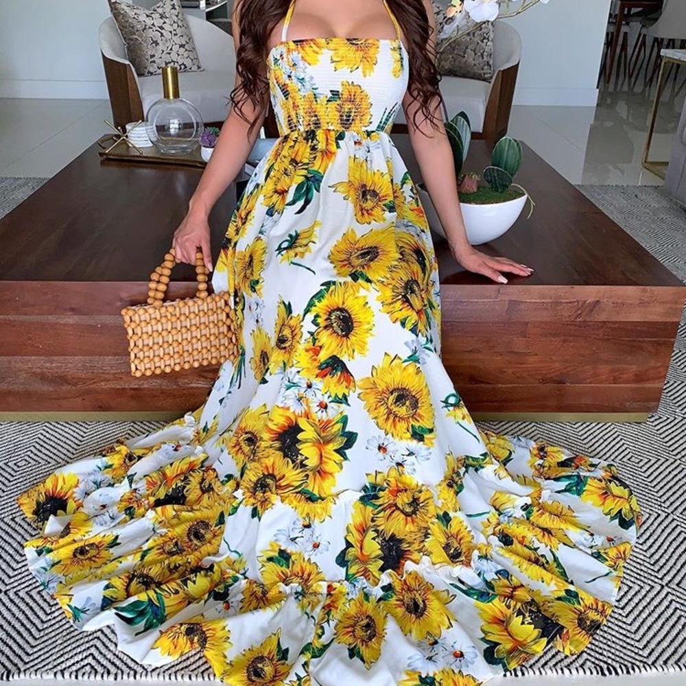 Karmen Halter Maxi Dress - Sunflower main image 0